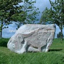 Metamorphosis cattle statue stone abstract granite animal cow handicraft garden sculpture