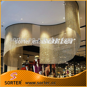 Decorative Shiny Metallic Metal Ball chains for living room curtains