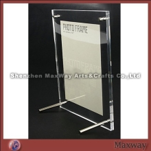 Vertical Rectangle Crystal Multi-functional Lucite/Plexiglass Photo/Picture Frame