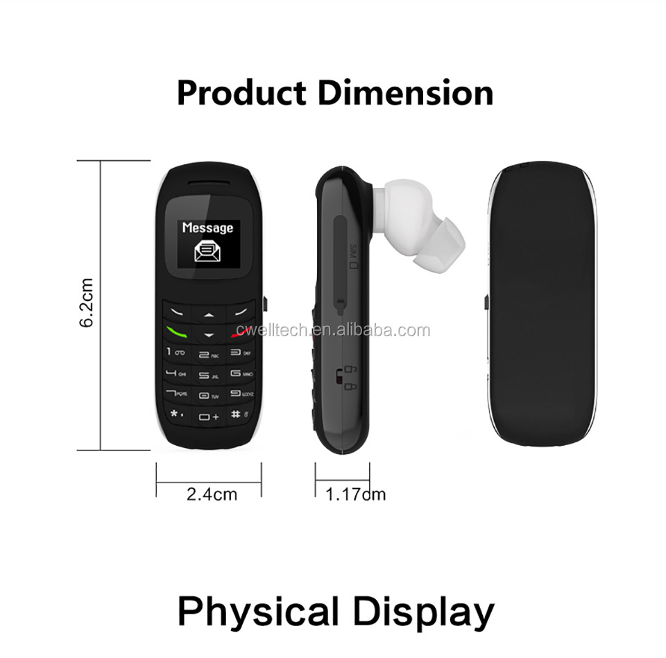 Wholesale L8STAR BM70 0.66 Inch OLED Screen BT Earphone Function very small mobile phone