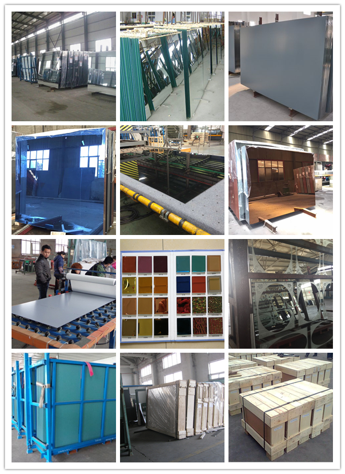 Qingdao Building glass factory 4MM 5MM 6MM 24K Golden Reflective Glass high quality