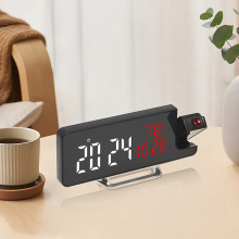 Digital LED Mirror Projection Alarm Clock with Temperature
