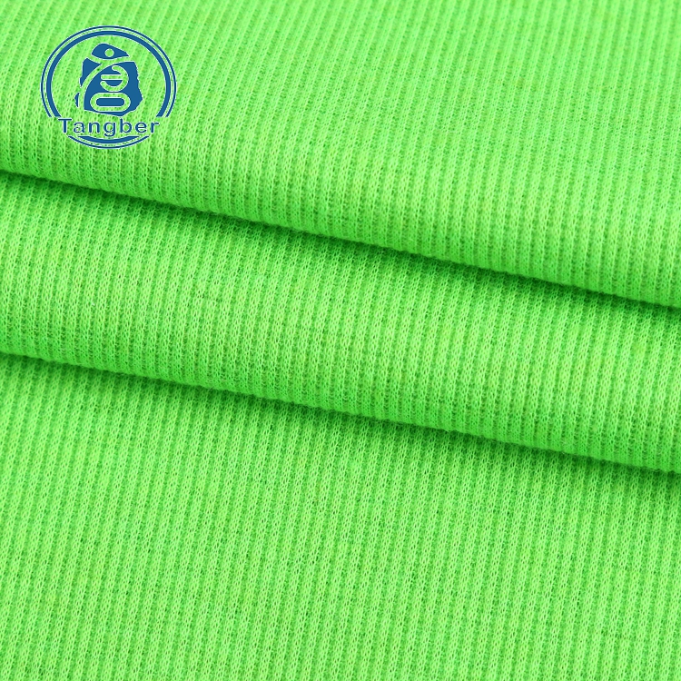 China factory cheap price knitting 95 polyester 5 spandex 2x2 rib knit fabric