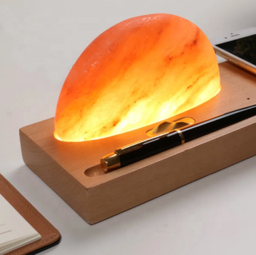 N9 Himalayan Salt Lamp with Wireless Charger, Bluetooth Speaker