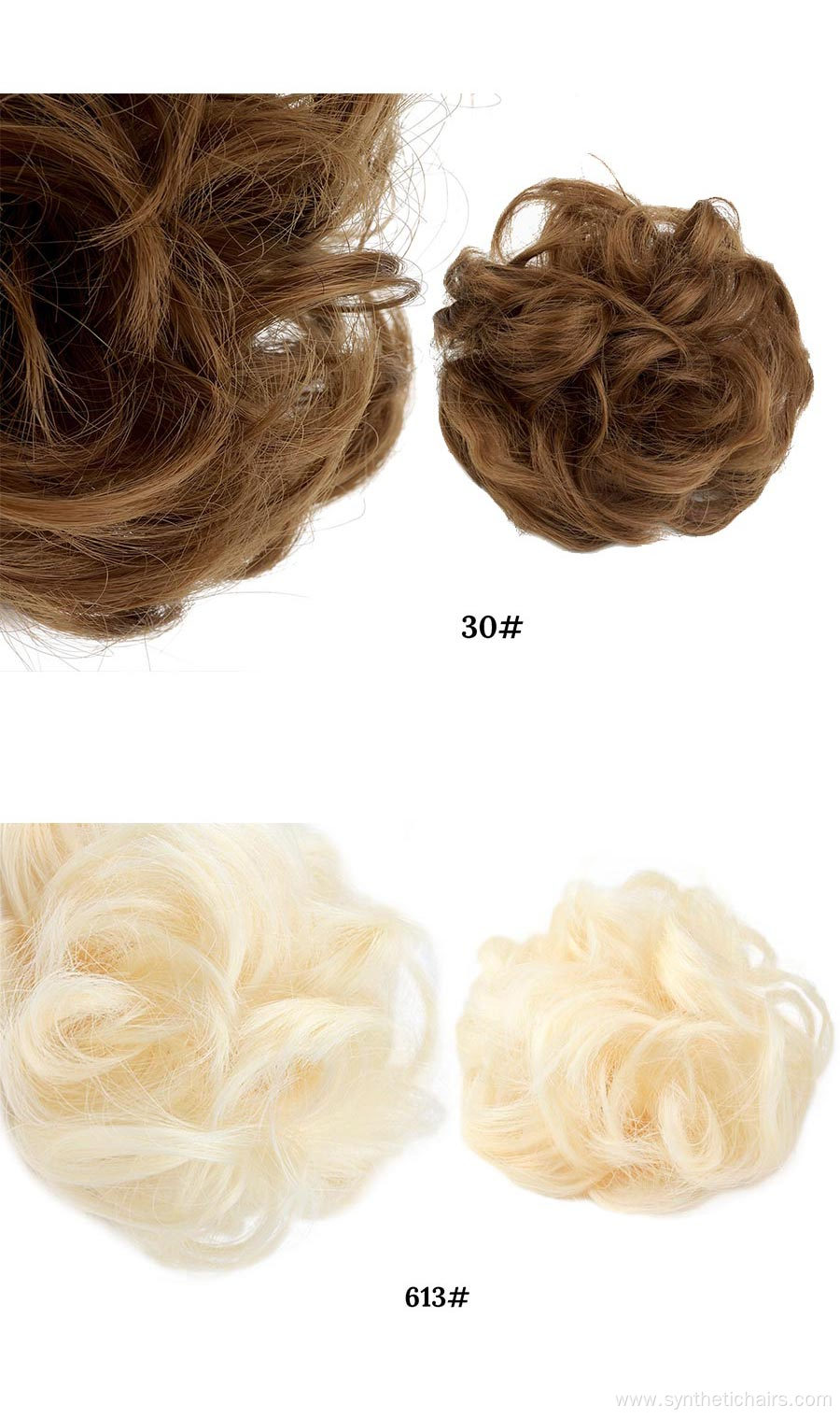 10 Colors Curly Hairpiece Synthetic Hair Padding Chignons