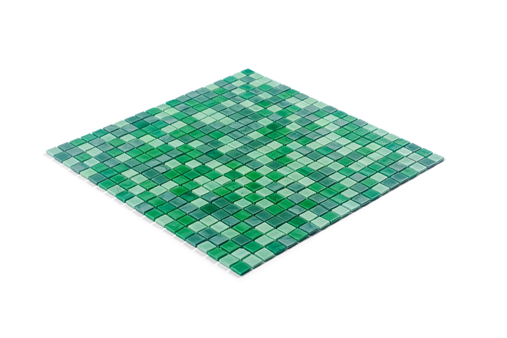 Green glass mosaic decoration home