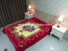 100 Polyester 1 ply korean style thick raschel blankets