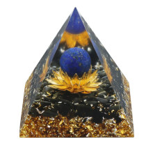 Lapis Lazuli Orgone Pyramid 60mm for Reduce Stress