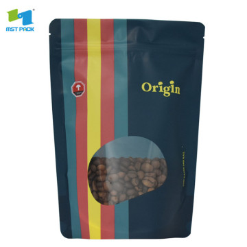 Full color printing normal zipper bag with window