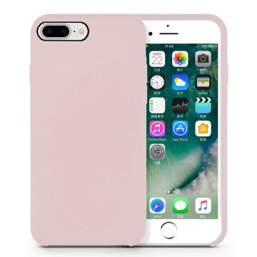 Rubber Pink Liquid Silicone Iphone8 Snap Case