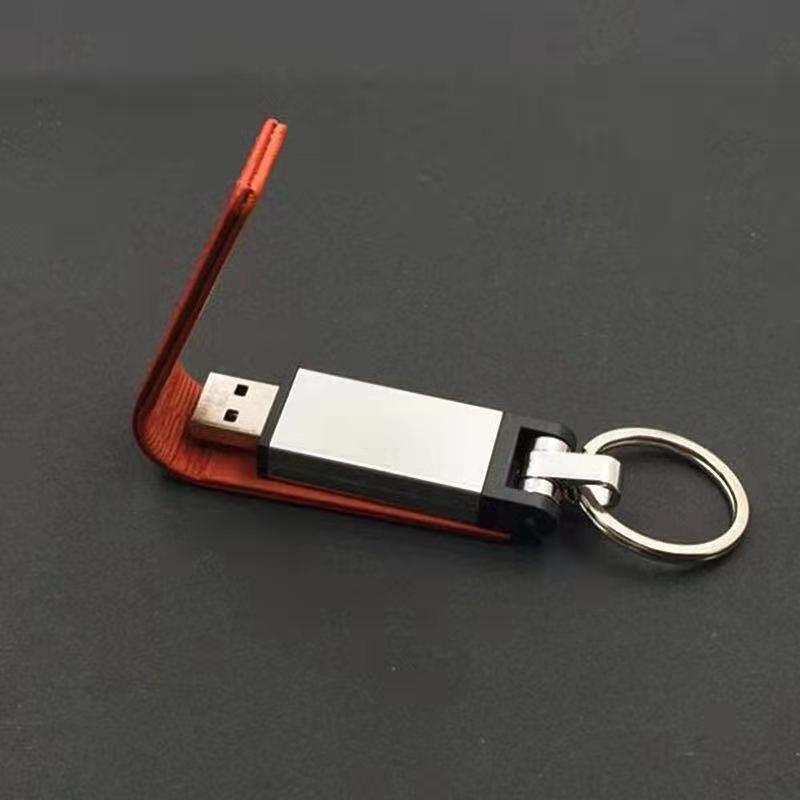 Kundengerechte Leder-USB-Flash-Laufwerk mit Keychain