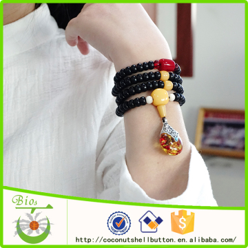 108pcs amber pendant beaded buddha japa mala beads