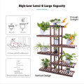 Carbonized Wood Plant Stand Holder Flower Display Rack