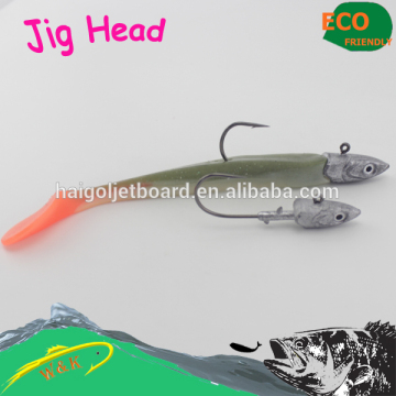 Soft EEL fishing lure wigh jig head hook--set packing jig head soft lure