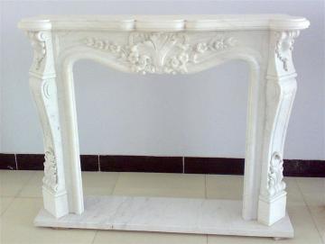 GIGA white marble fireplace