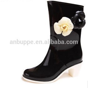 new models funky jelly trasparent rain boots women