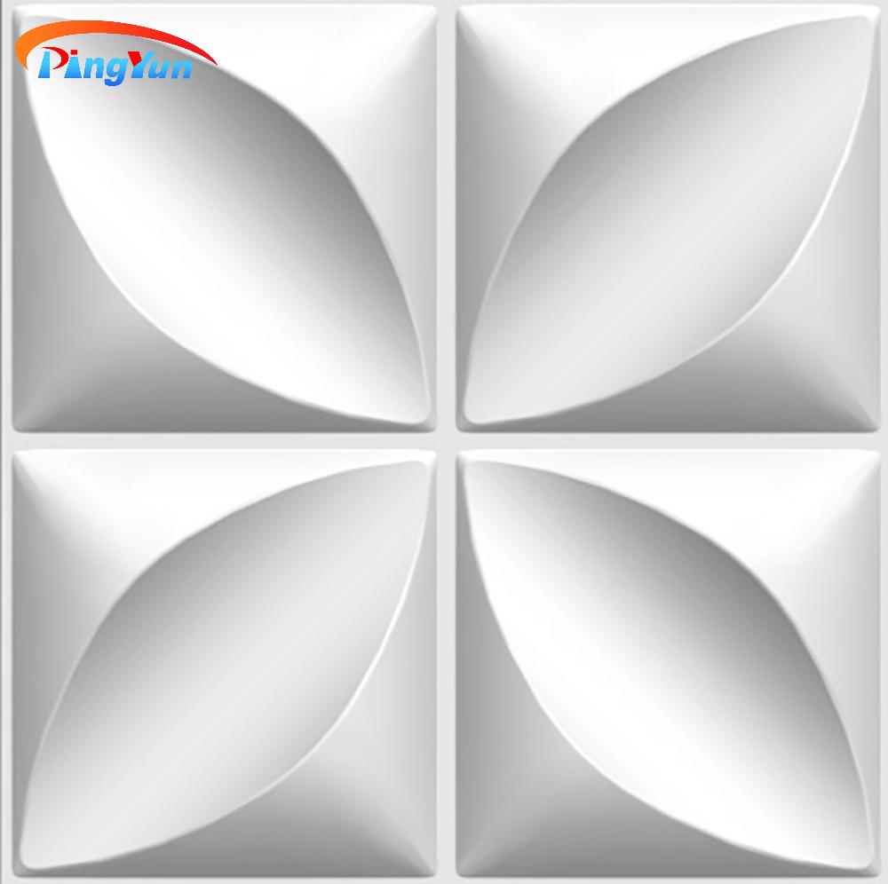 3D PVC Design Design Panel Trade Gray PVC Wall Panel for Night Club أو Hotel Decoration