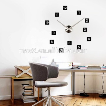 DIY 3D Wall Clock Modern Design Watch Wall Sticker Clock For Home Decor