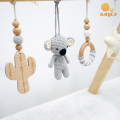 Handgemaakt glad houten baby hangend speelgoed