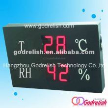 Black led temperature and humidity display