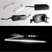 single color led glass shelf clip light jewelry display shelf light