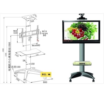 Mobile TV Cart for display to 65 inch