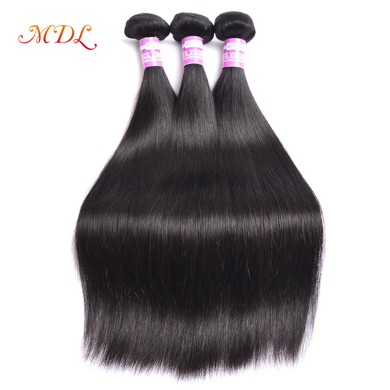 Natural Black Hair Color Form Brazilian Human, Wholesale Silky Straight Type Hair 3 Bundles With Closures