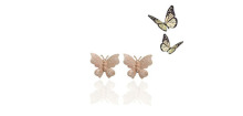 Butterfly Gold Plated Stud Earring