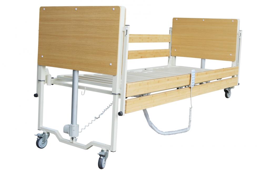 Comfortable Wooden Frame Hospital Bed For Patient