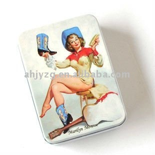 classic playing card tin box