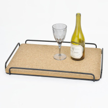 Country Style Rectangle Wood Cork Serving Tray Mats