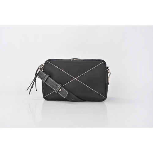 Waterproof Scratch Resistant Black Nylon Handbag For Women