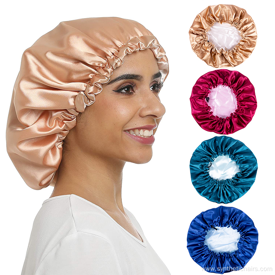 Custom Silk Double Layer Soft Sleep Satin Bonnets