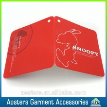 custom china jeans clothing brands logos tag folded paper hang tag