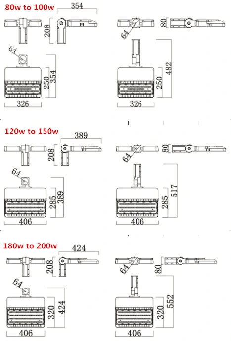 Garden Lamp 150W 200W LED Street Light with Photocell Sensor