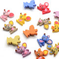 10Pcs/lot Resin Cartoon Animal Flatback Cabochon Kawaii Mouse DIY Hair Bows Making Accessories Scrapbooking Fit Phone Decor