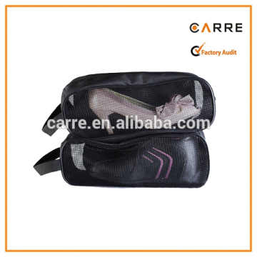 lightweight nylon mesh shoe pouch bag for travel and athletics