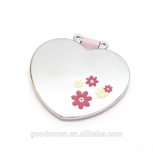 promotional custom double sided metal round pocket mirror