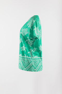 Ladies cotton knitting Tshirt in print