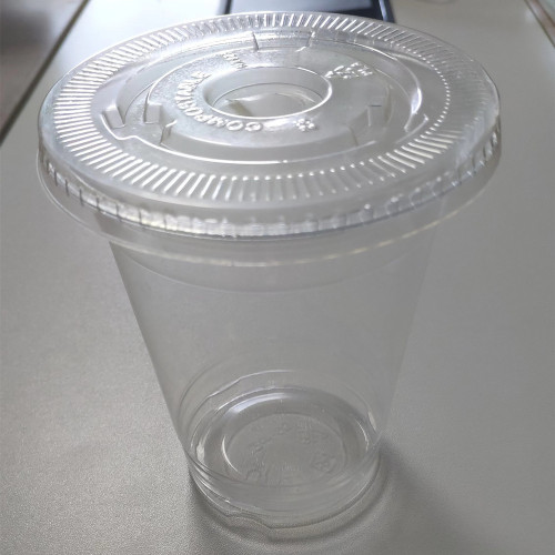 Bioplastic Pla Cold Cup với nắp phẳng có thể phân hủy