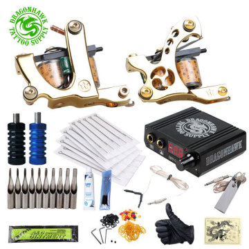 Professional Tattoo Kit Complete 2 Tattoo Machines Tattoo Power Supply Kit