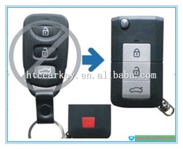 flip key remote 3+1 button smart key auto blank key