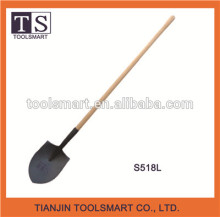 wide spade wooden long handle shovel