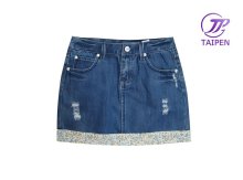 Wholesale Fashion 100% Cotton Baby Girls Jean Skirts