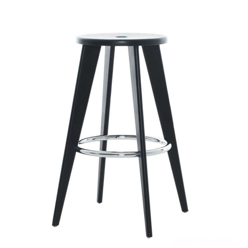 Modern Cheap Bar Furniture Kitchen High Wood Chair Round Bar Stools for Restaurant and Cafe