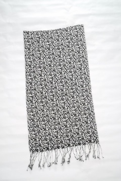 Flower print women pure wool scarf