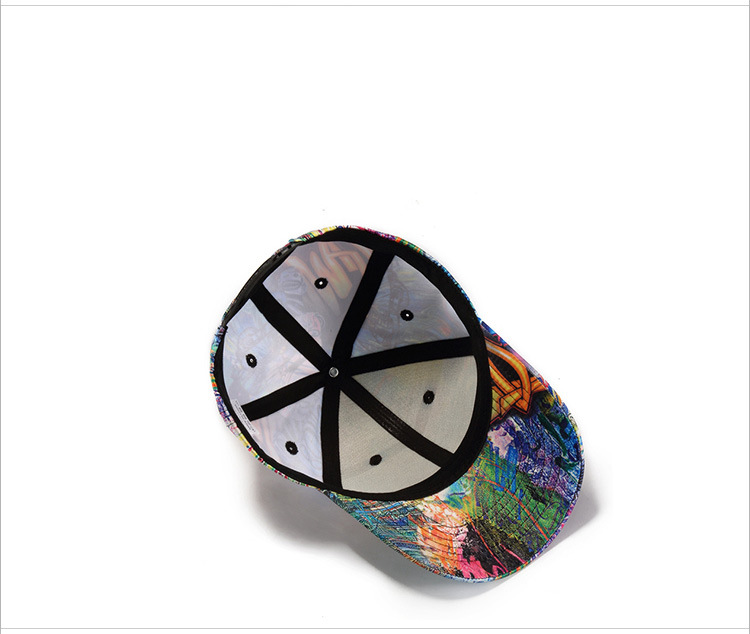 Man skull cap abstract doodle baseball cap (7)