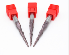End Micro Grain Spiral Flute Taper Milling Cutter