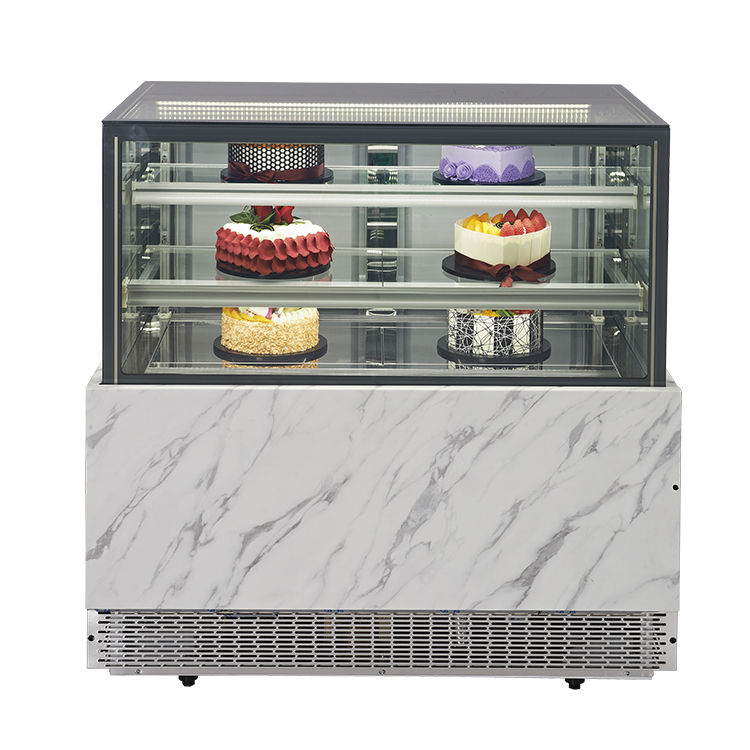 high quality supermarket fruit case cake display refrigerator