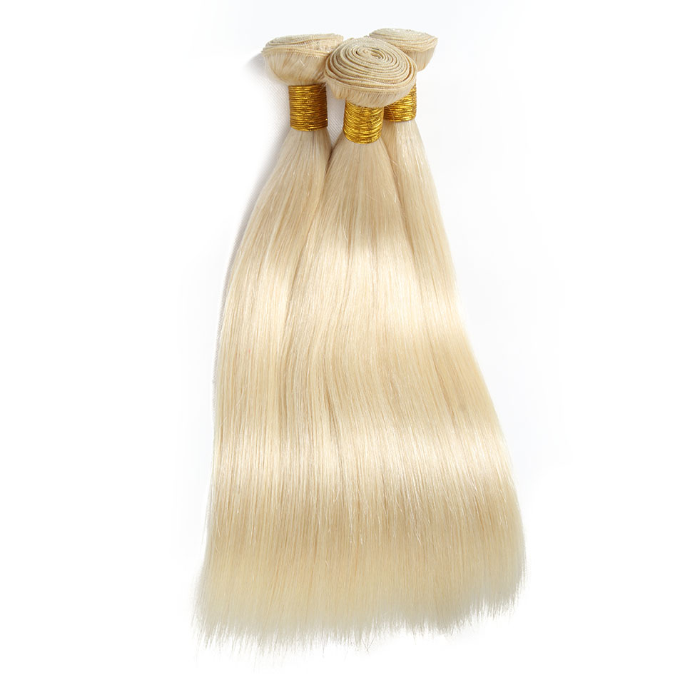 Wholesale Cuticle Aligned European 613 Virgin Human Hair,Russian Blonde Virgin Human Hair Bundles With Lace Frontal Closure